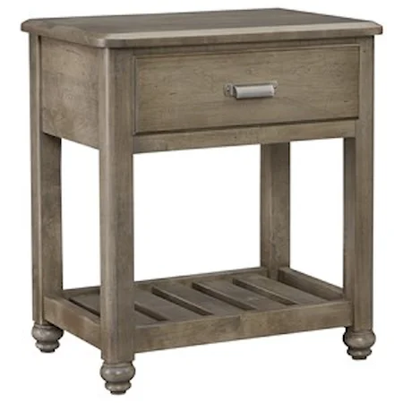 Solid Wood Night Table - 1 Drawer